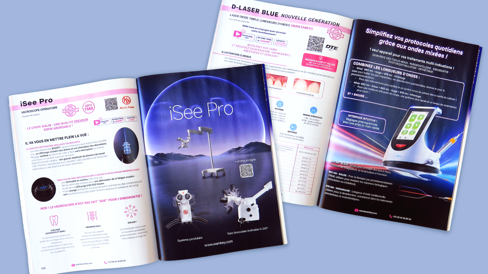 Design éditorial du catalogue des produits WAM.