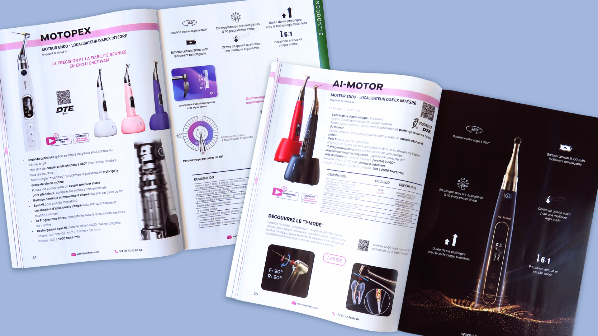Design éditorial du catalogue des produits WAM.