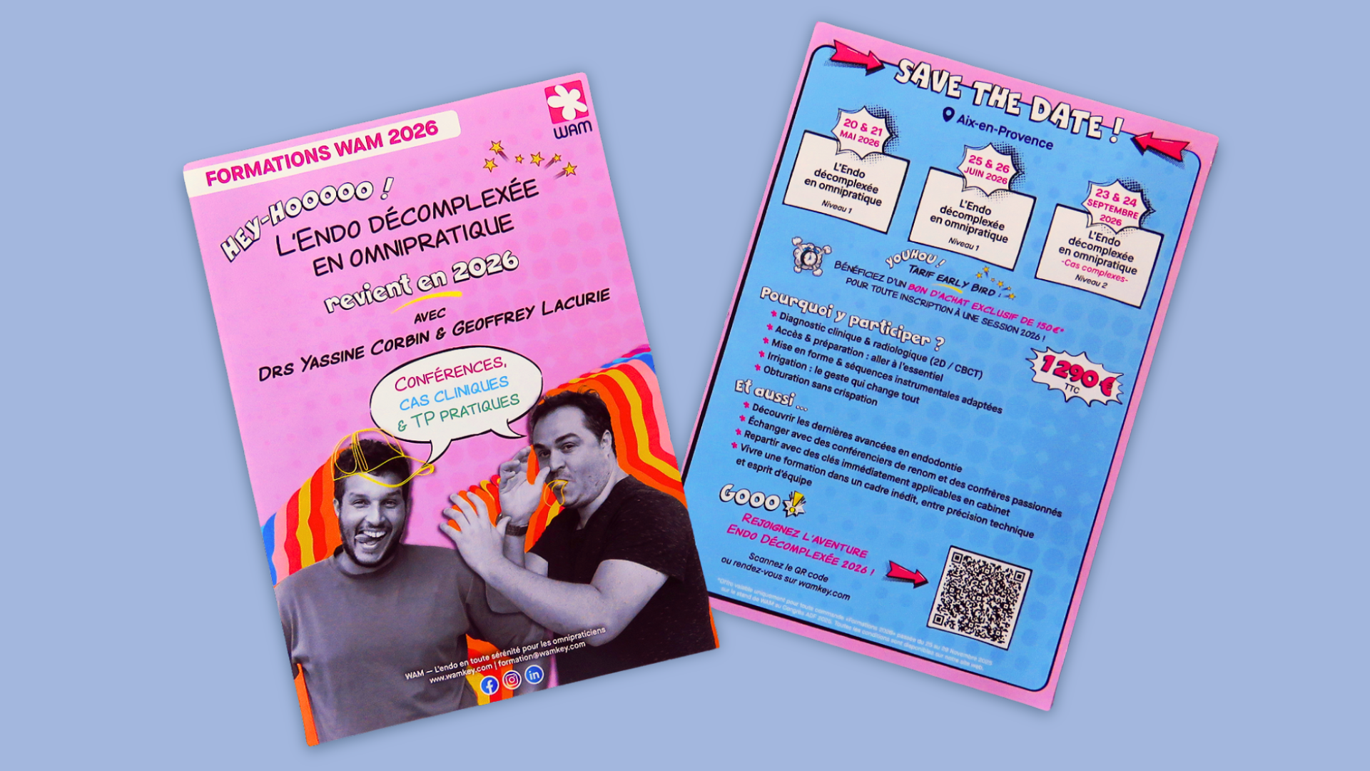 Conception de flyers promotionnels sur nos formations distribués lors du congrès ADF.