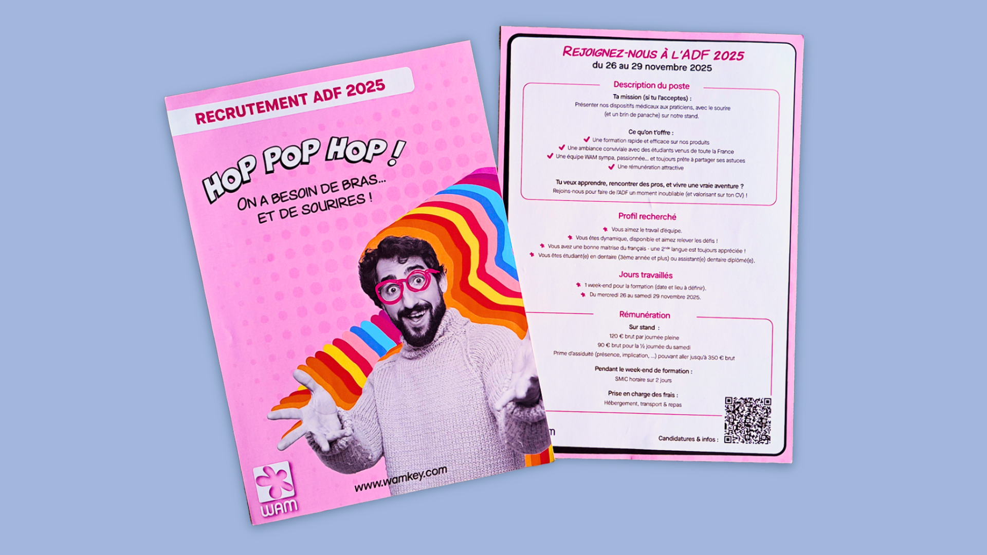 Conception de flyers pour le recrutement de conseillers pour le congrès.
