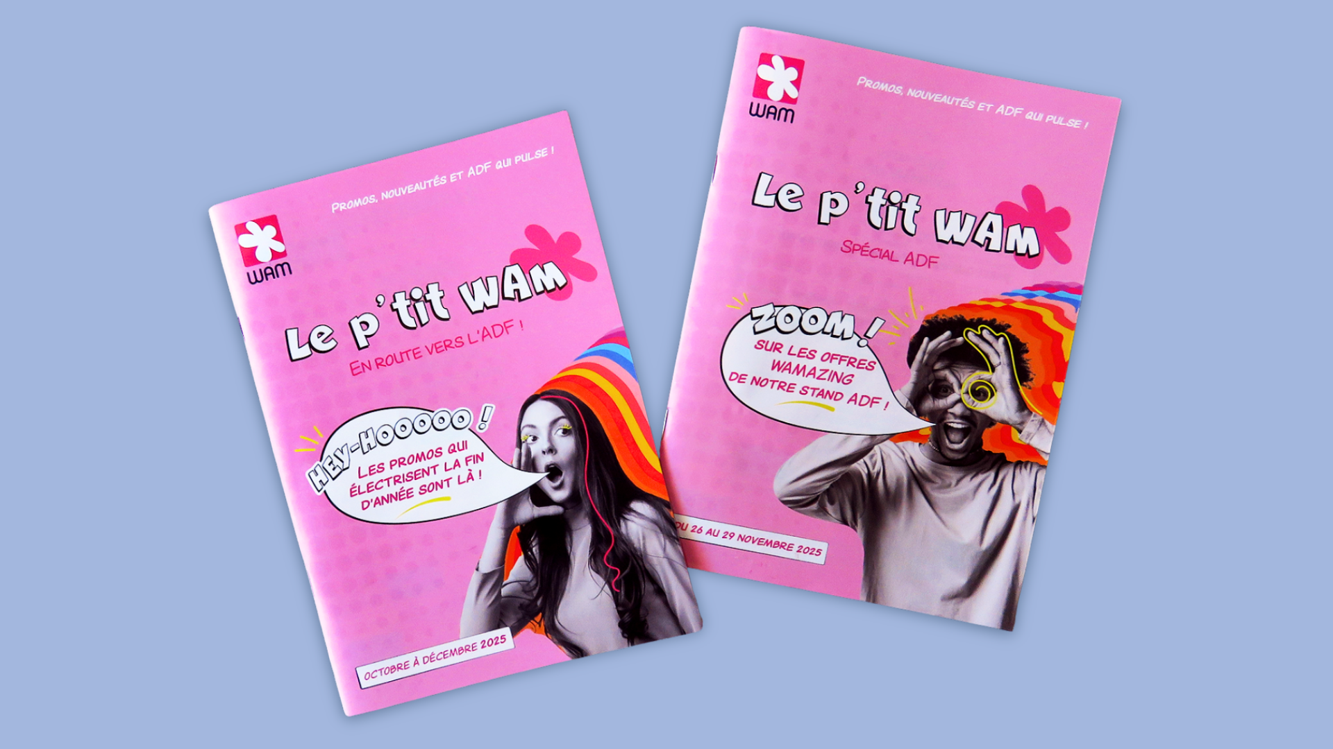 Mise en page d’un livret promotionnel conçu pour présenter les offres spéciales du congrès ADF.