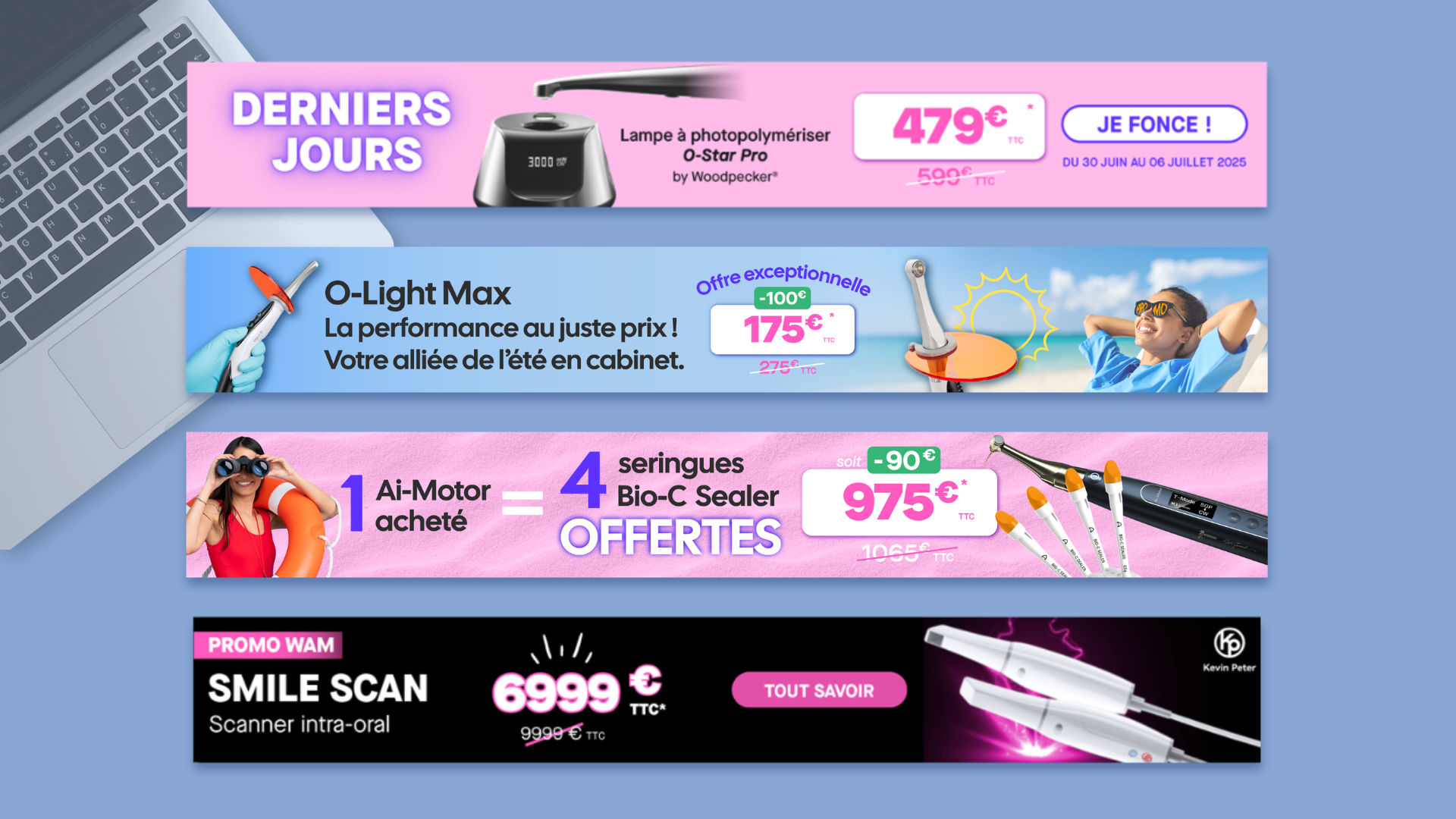 Divers visuels promotionnels à destination du site web.