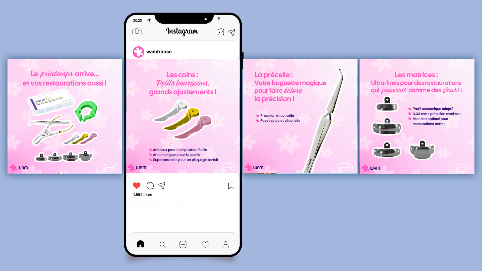 Déclinaison de visuels pour la campagne de communication "Printemps".